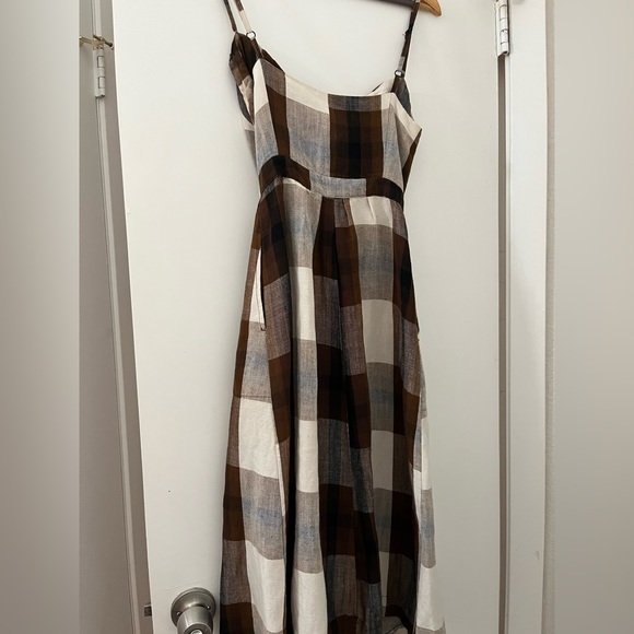 Reformation Riley Plaid Midi Front Tie Dress - Picture 2 of 4